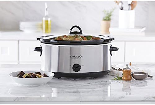Crock-Pot 7 Quart Oval Manual Slow Cooker – Stainless Steel 1DV7