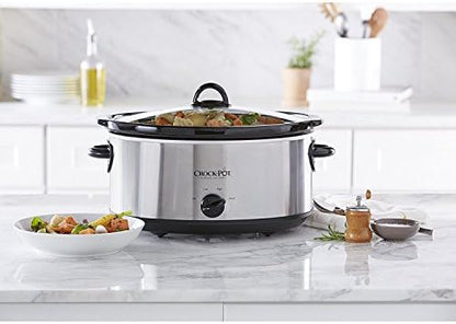 Crock-Pot 7 Quart Oval Manual Slow Cooker – Stainless Steel 1DV7