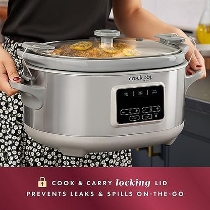 Crock-Pot 7 Quart Programmable Cook & Carry Slow Cooker 6DL6