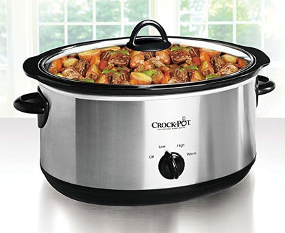 Crock-Pot 7 Quart Oval Manual Slow Cooker – Stainless Steel 1DV7