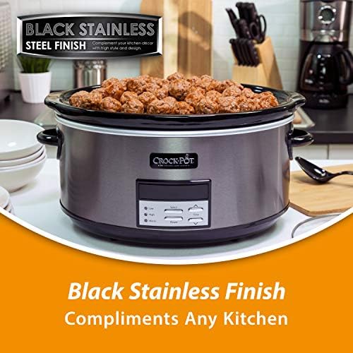 Crock-Pot 8 Quart Programmable Slow Cooker with Auto Warm LJH7