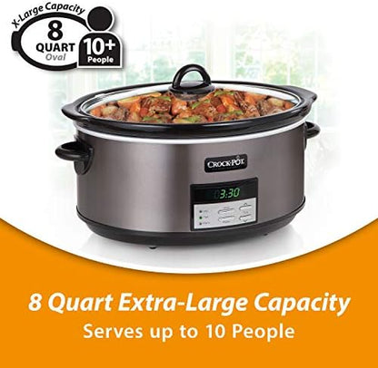 Crock-Pot 8 Quart Programmable Slow Cooker with Auto Warm LJH7